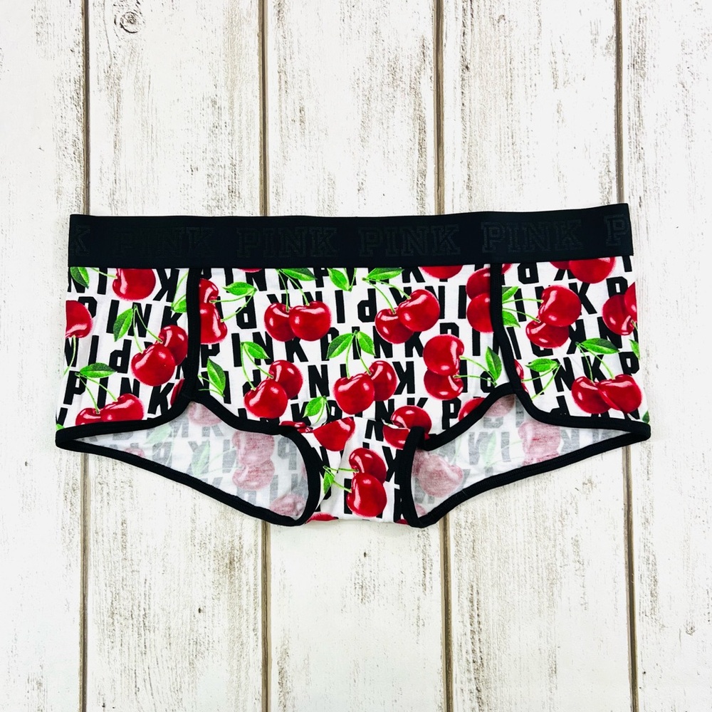 VS PINK Cherry Print Boyshort Pantie